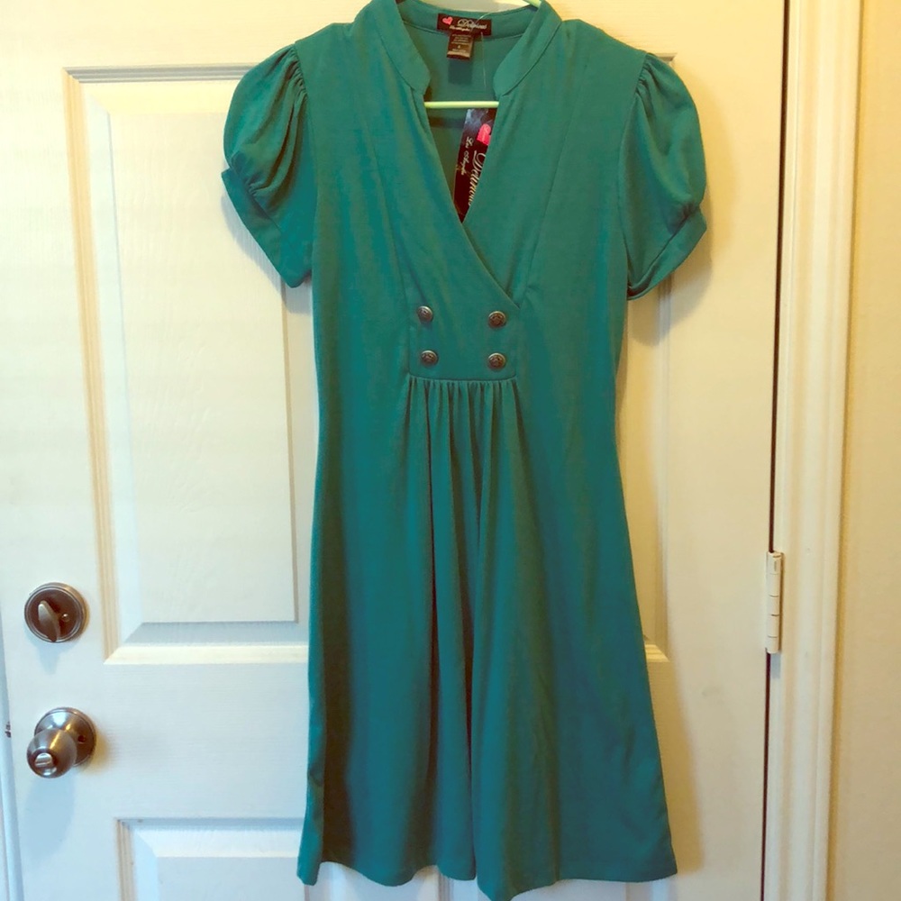 NWT turquoise cotton dress